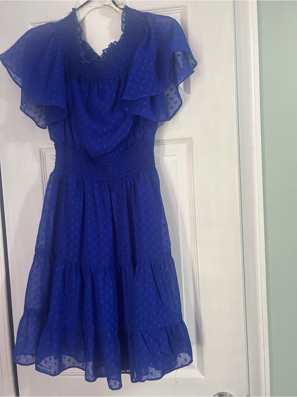 Premier Royal Blue Ruffled Tiered Dress